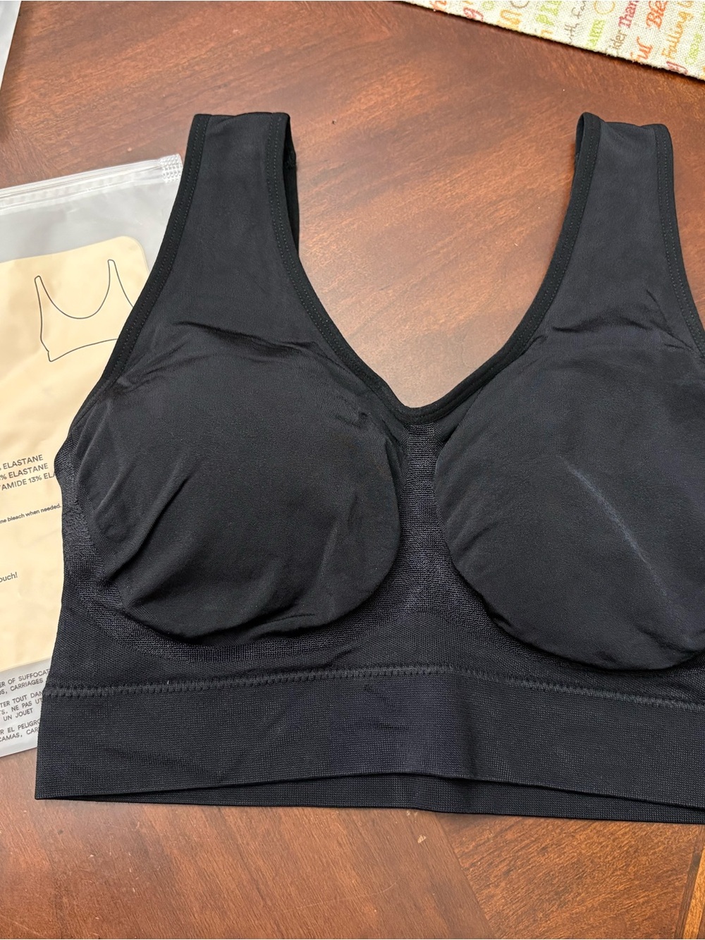 Seamless Black Support Bralette - Women Intimates
